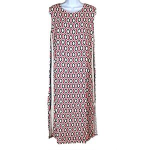 Beatrice B Italia Mod Geometric Midi Dress 8 Pockets Marni Style